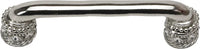 Caché 4'' cc pull with Swarovski Clear Crystals & sleeves in Platinum. 897-24C
