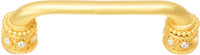 Caché 4'' cc pull with Swarovski Clear Crystals & sleeves in Gilded Mercury. 897-8C