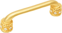Cache Caché 4'' cc pull with Swarovski Clear Crystals & sleeves in Gilded Mercury. 897-8C