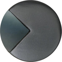 Spectra large round knob in Matte Black finish with Blue Titanium 9000-2BT