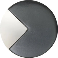 Spectra large round knob in Matte Black finish with Bright White 9000-2BW
