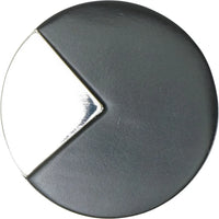 Spectra large round knob in Matte Black finish with Silver 9000-2S