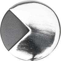 Spectra large round knob in Platinum finish with Black 9000-9B