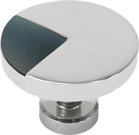 Spectra large round knob in Platinum finish with Blue Titanium 9000-9BT