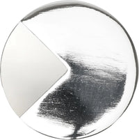 Spectra large round knob in Platinum finish with Bright White 9000-9BW