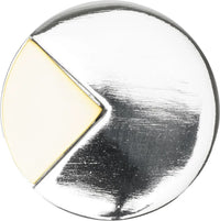 Spectra large round knob in Platinum finish with Gold 9000-9G