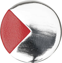 Spectra large round knob in Platinum finish with Red 9000-9SR