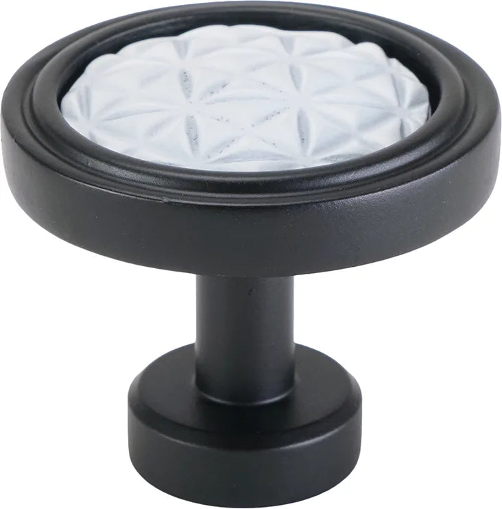Spectra Origami knob in black and white finishes 9001BW