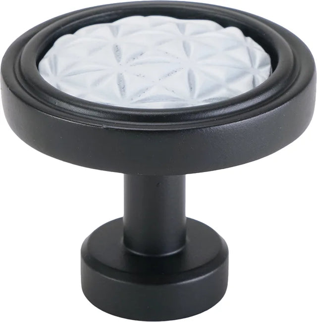 Spectra Origami knob in black and white finishes 9001BW
