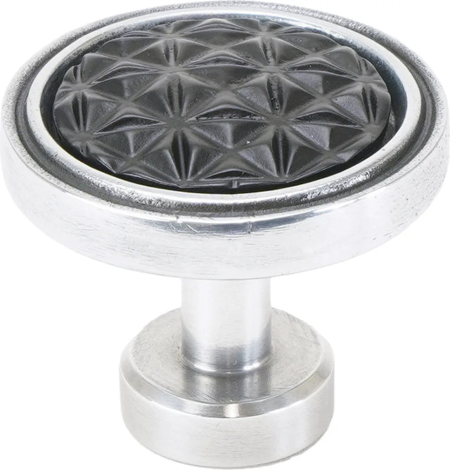 Spectra Origami knob in chrome and black finishes 9001CB