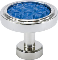 Spectra Origami knob in chrome and deep blue finishes 9001CDB