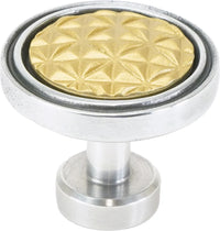 Spectra Origami knob in chrome and gold finishes 9001CG