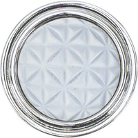 Spectra Origami knob in chrome and white finishes 9001CW