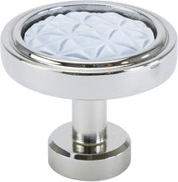 Spectra Origami knob in chrome and white finishes 9001CW
