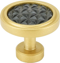 Spectra Origami knob in gold and black finishes 9001GB