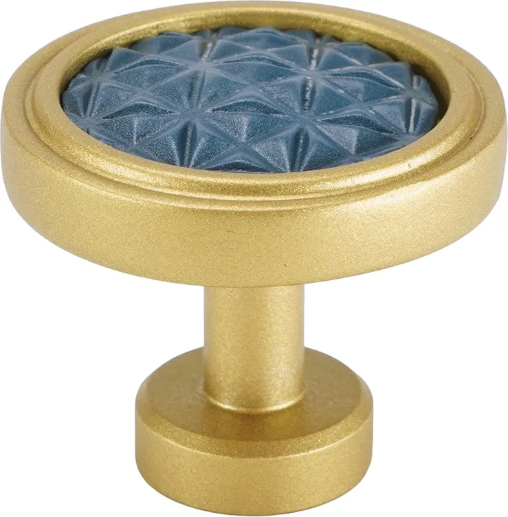 Spectra Origami knob in gold and blue titanium finishes 9001GBT