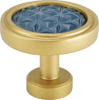 Spectra Origami knob in gold and blue titanium finishes 9001GBT