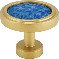 Spectra Origami knob in gold and deep blue finishes 9001GDB