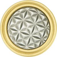 Spectra Origami knob in gold and satin finishes 9001GS
