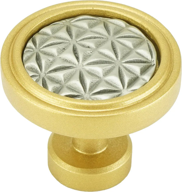 Spectra Origami knob in gold and satin finishes 9001GS