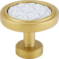 Spectra Origami knob in gold and white finishes 9001GW