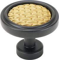 Spectra Waves knob in black and gold finishes 9002BG