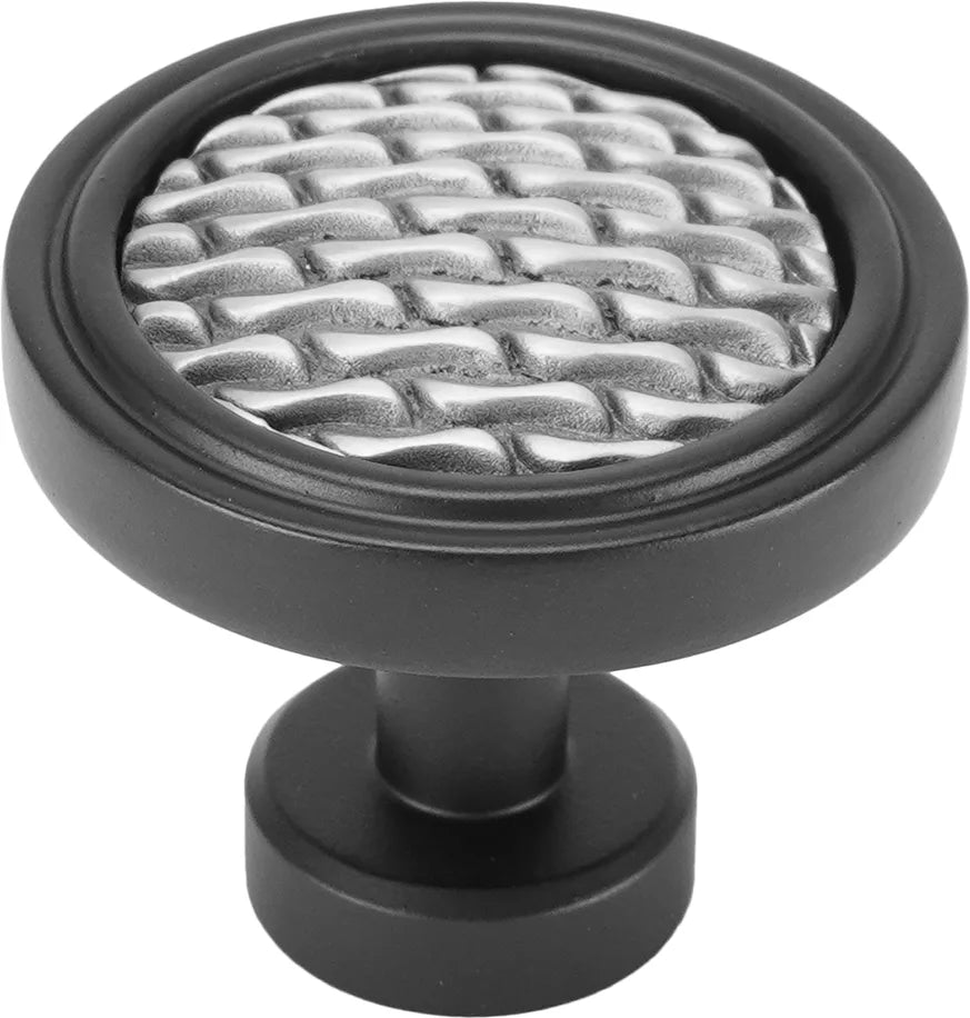Spectra Waves knob in black and satin finishes 9002BS