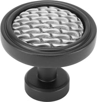 Spectra Waves knob in black and satin finishes 9002BS
