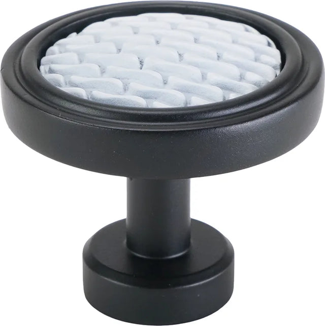 Spectra Waves knob in black and white finishes 9002BW
