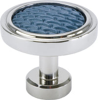 Spectra Waves knob in chrome and blue titanium finishes 9002CBT