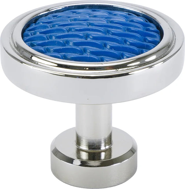 Spectra Waves knob in chrome and deep blue finishes 9002CDB