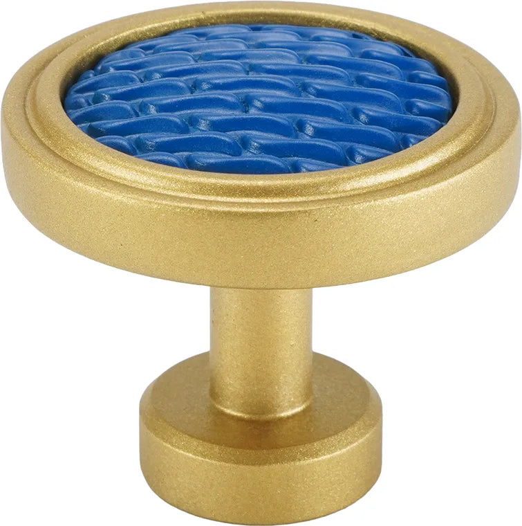 Spectra Waves knob in gold and deep blue finishes 9002GDB