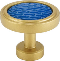 Spectra Waves knob in gold and deep blue finishes 9002GDB
