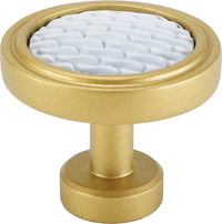 Spectra Waves knob in gold and white finishes 9002GW