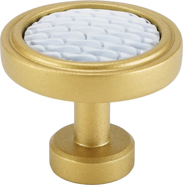 Spectra Waves knob in gold and white finishes 9002GW