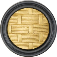 Spectra Weaves knob in black and gold finishes 9003BG
