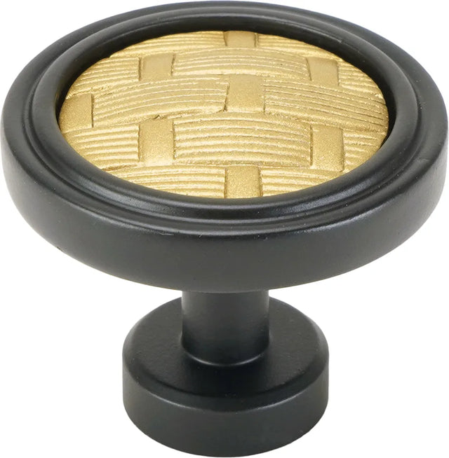 Spectra Weaves knob in black and gold finishes 9003BG