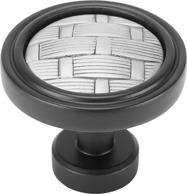 Spectra Weaves knob in black and satin finishes 9003BS