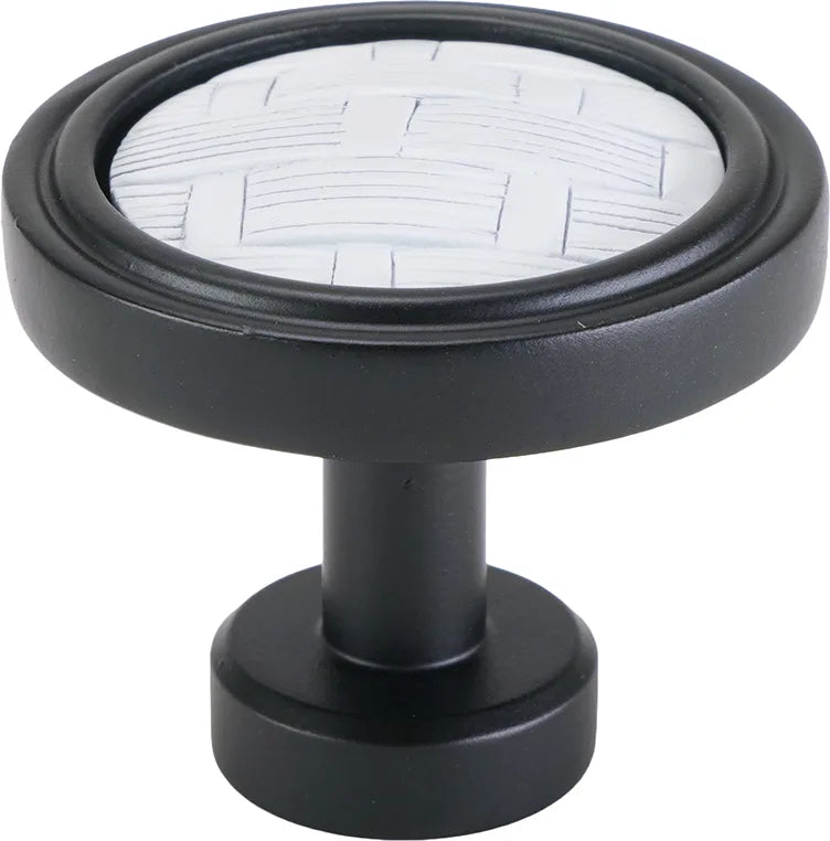 Spectra Weaves knob in black and white finishes 9003BW