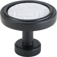 Spectra Weaves knob in black and white finishes 9003BW