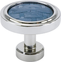 Spectra Weaves knob in chrome and blue titanium finishes 9003CBT