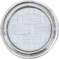 Spectra Weaves knob in chrome and white finishes 9003CW