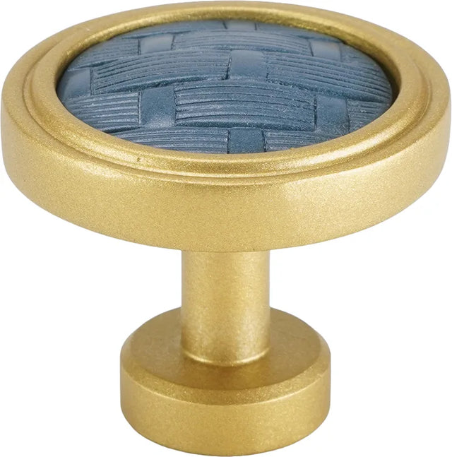 Spectra Weaves knob in gold and blue titanium finishes 9003GBT