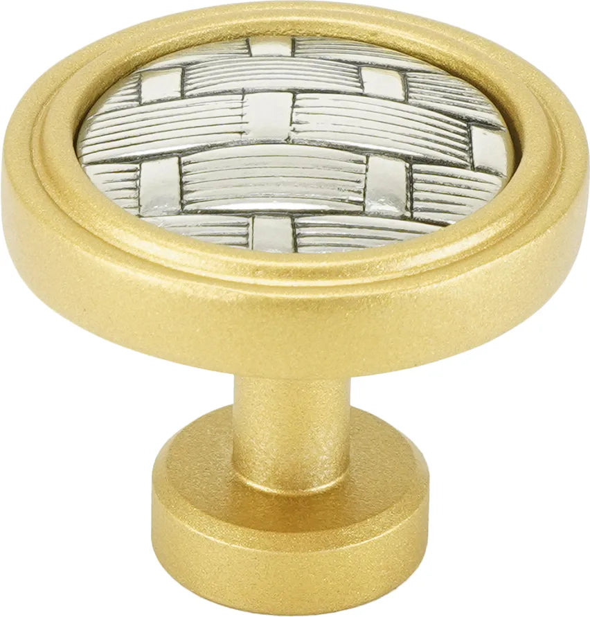 Spectra Weaves knob in gold and chrome finishes 9003GC