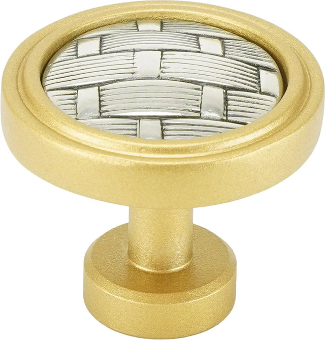 Spectra Weaves knob in gold and chrome finishes 9003GC