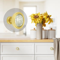 Spectra Weaves knob in gold and satin finishes 9003GS