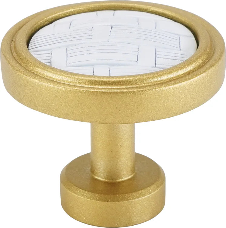 Spectra Weaves knob in gold and white finishes 9003GW