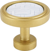 Spectra Weaves knob in gold and white finishes 9003GW