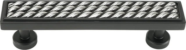 Spectra Waves 4'' cc pull in finish Black and Chrome 9024BC