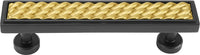 Spectra Waves 4'' cc pull in finish Black and Gold 9024BG